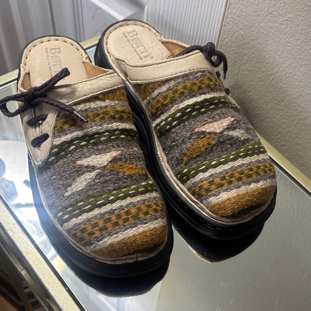 Børn Handcrafted Clogs - Boho Ethnic / Southwestern Style